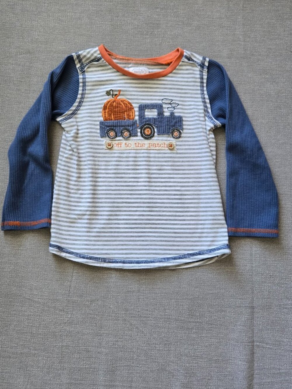 Mud Pie Toddler Boys Off to the Patch Pumpkin Truck Long-Sleeve Shirt - sz 2T-3T